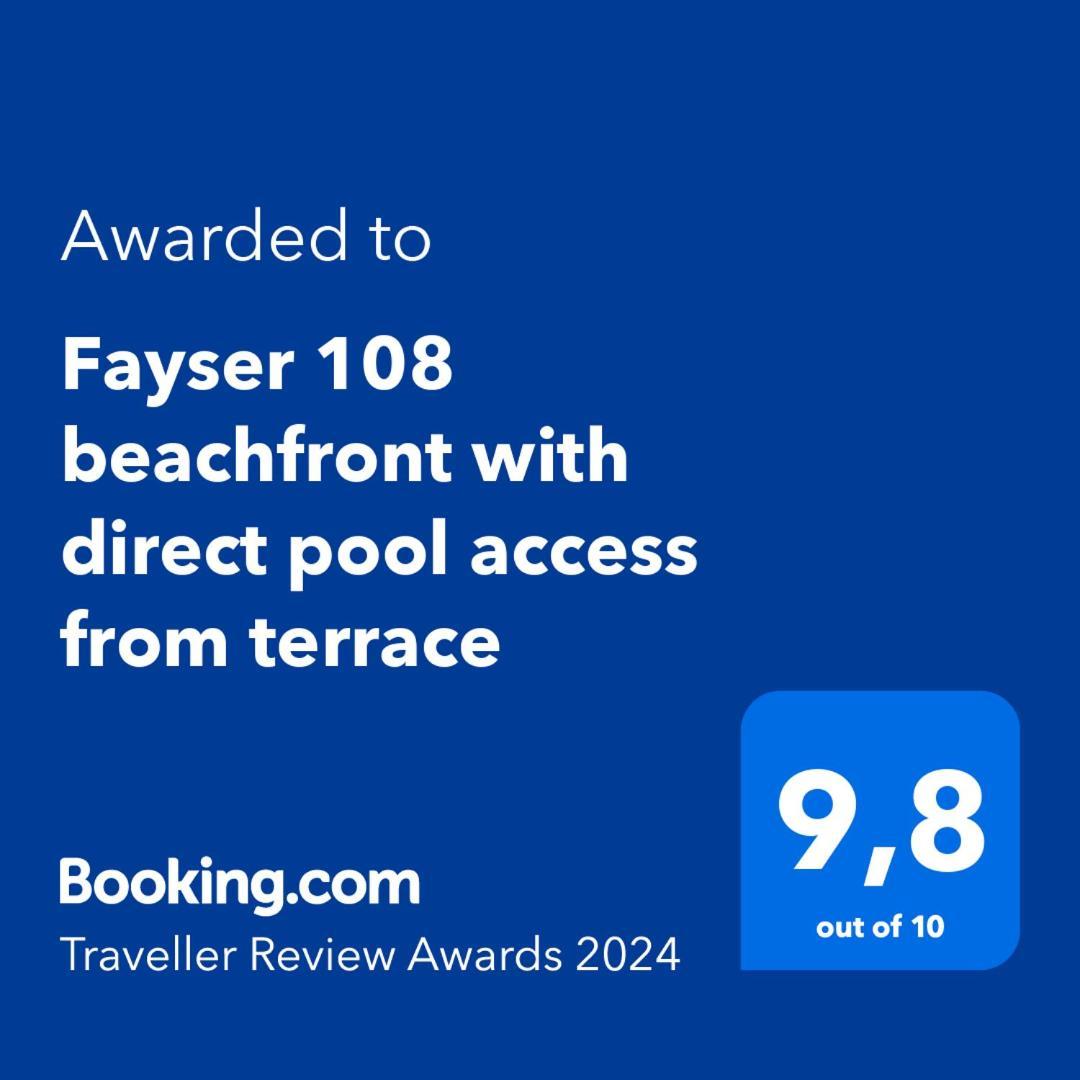 Fayser 108 Beachfront With Direct Pool Access From Terrace อาโรนา ภายนอก รูปภาพ